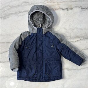 Zero Xposur Navy and Gray Hooded Winter Jacket 2T